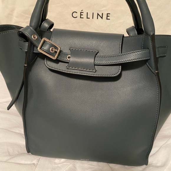 Celine Small Big Bag - Rare Blue/Grey Calfskin Pristine Condition 10/10 - Picture 3 of 14